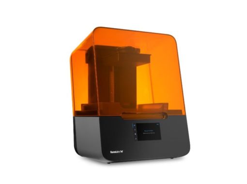 Orange and black form 3 printer with LCD